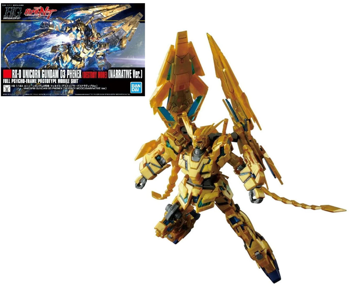 Bandai HGUC Unicorn Gundam 03 Phenex Destroy Mode Plastic Model Kit (1/144 Scale) - View 3