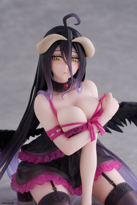 Taito Desktop Cute Overlord Albedo Negligee Ver. PVC Figure (13 cm) - View 2