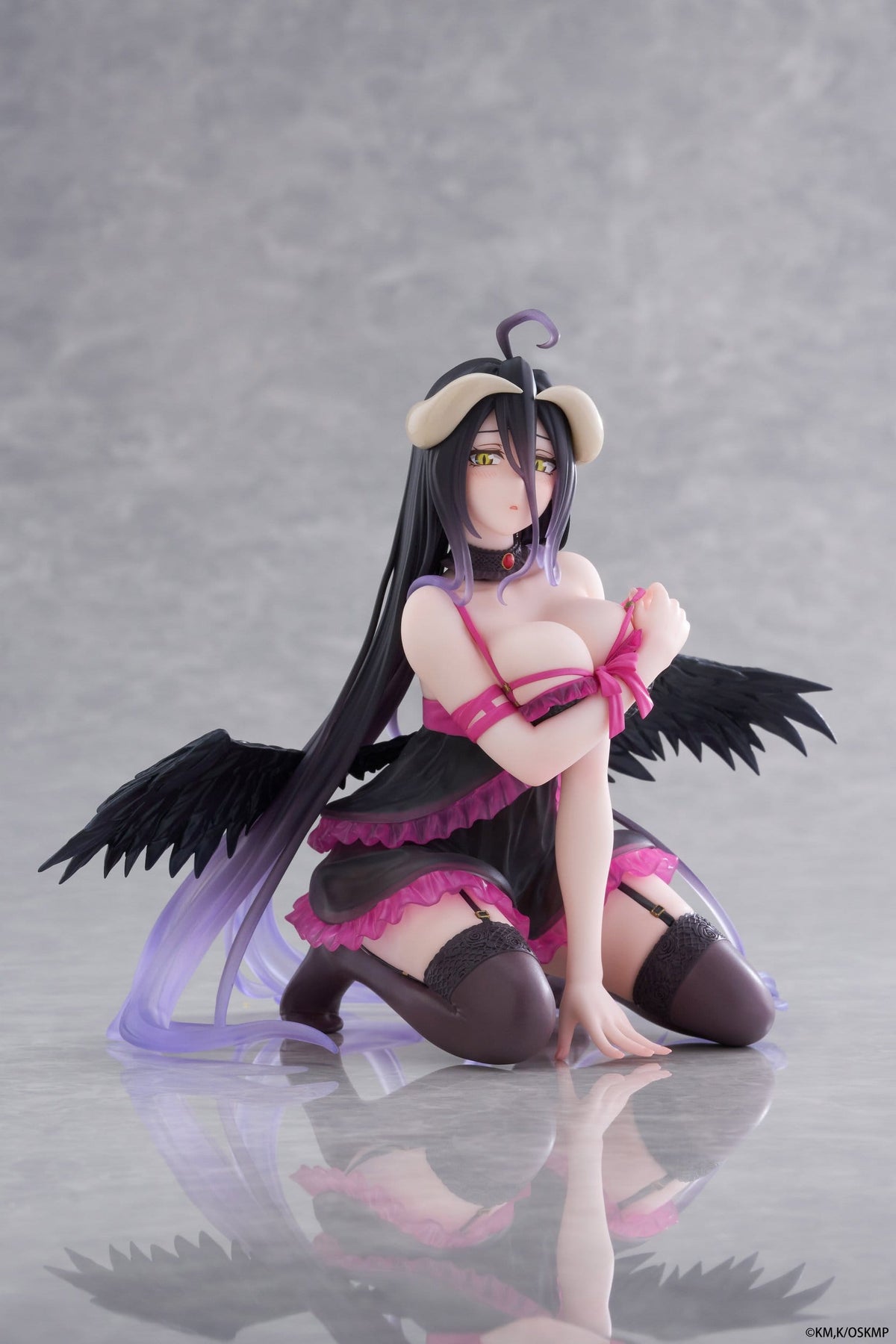 Taito Desktop Cute Overlord Albedo Negligee Ver. PVC Figure (13 cm) - View 8