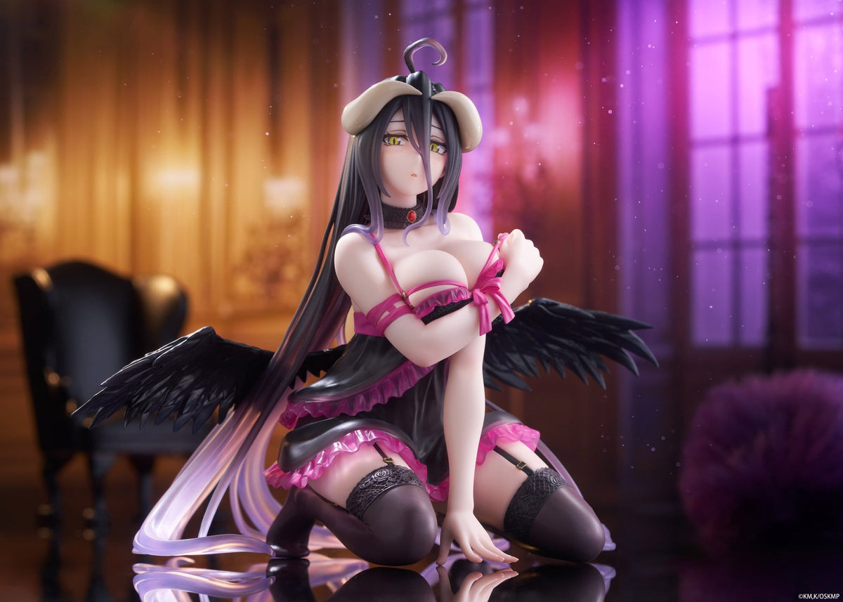 Taito Desktop Cute Overlord Albedo Negligee Ver. PVC Figure (13 cm) - View 6