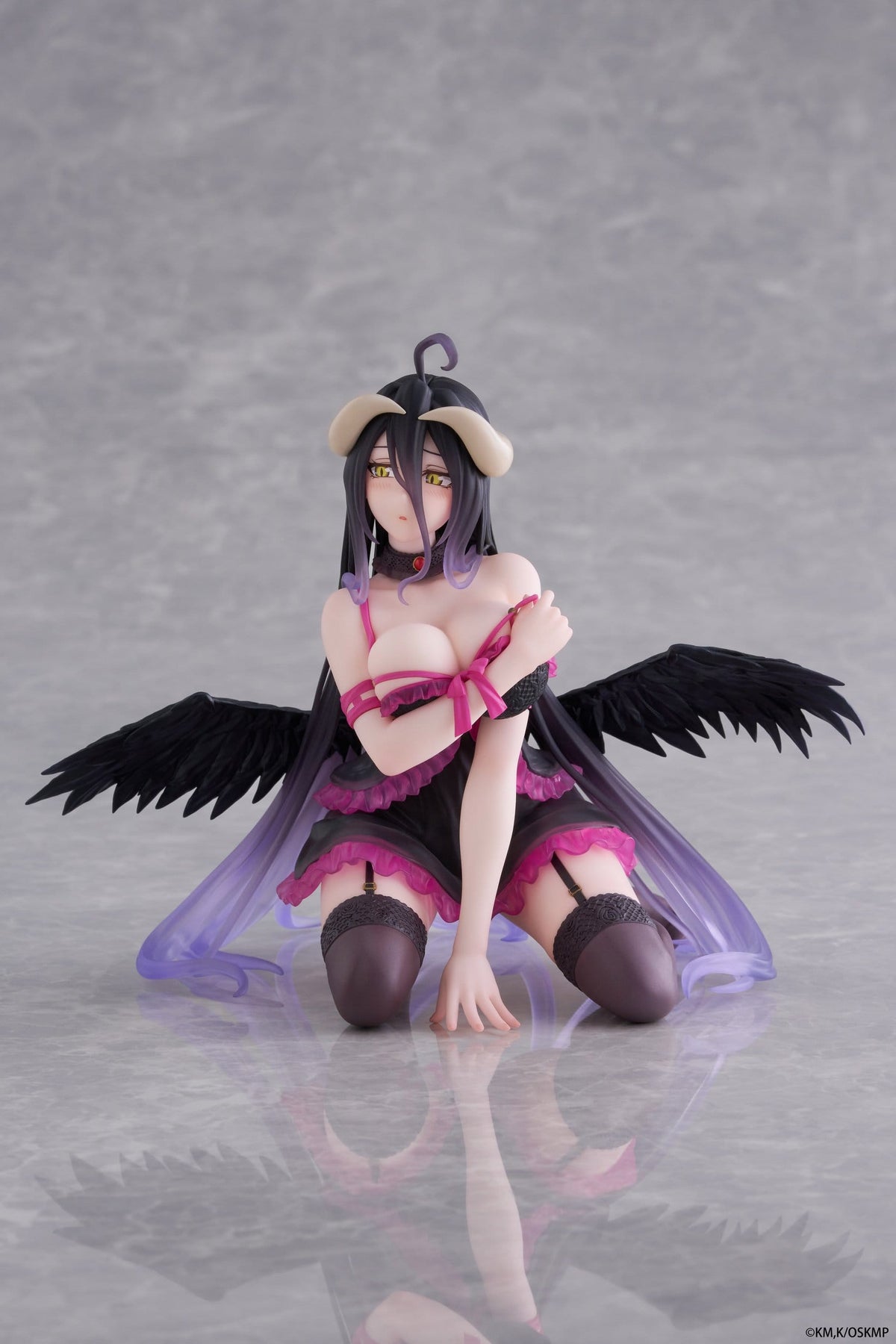 Taito Desktop Cute Overlord Albedo Negligee Ver. PVC Figure (13 cm) - View 10