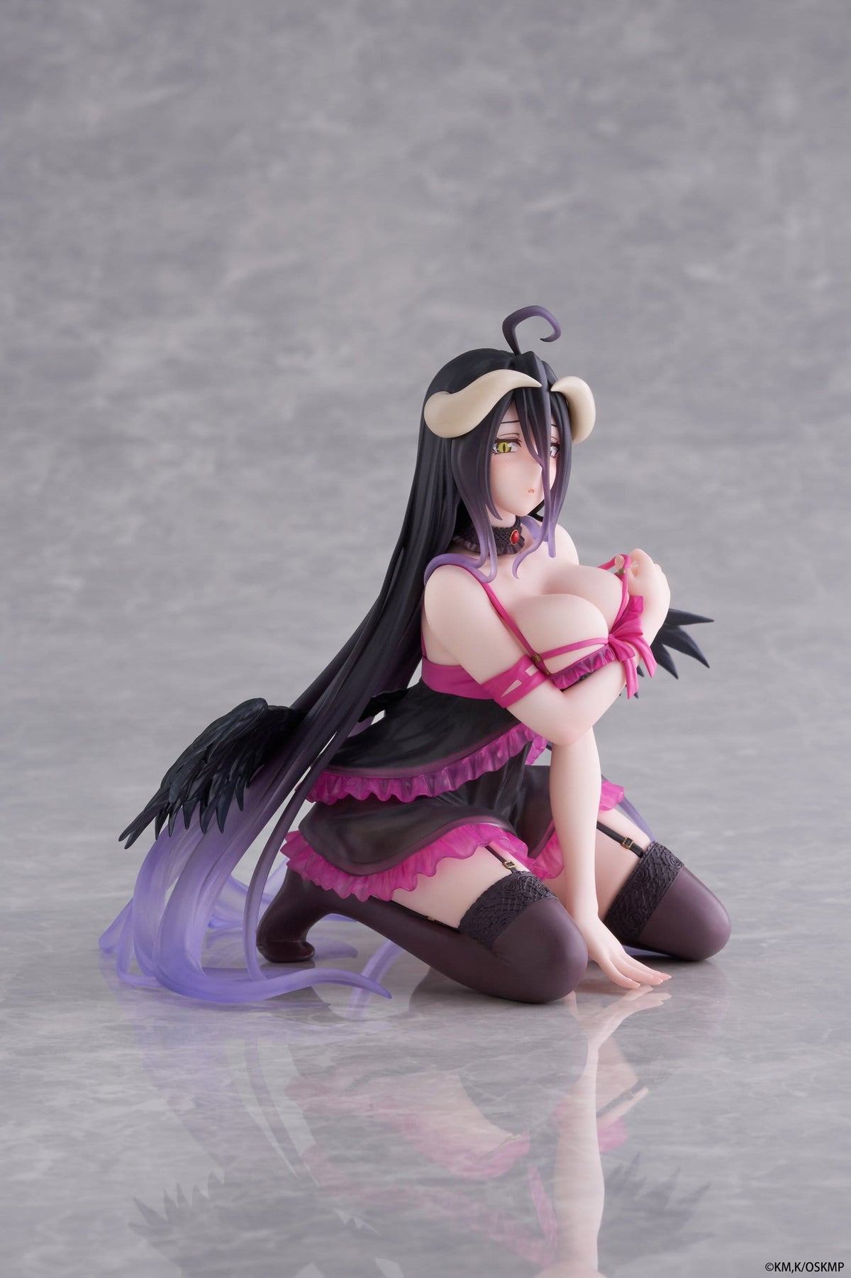Taito Desktop Cute Overlord Albedo Negligee Ver. PVC Figure (13 cm) - View 13