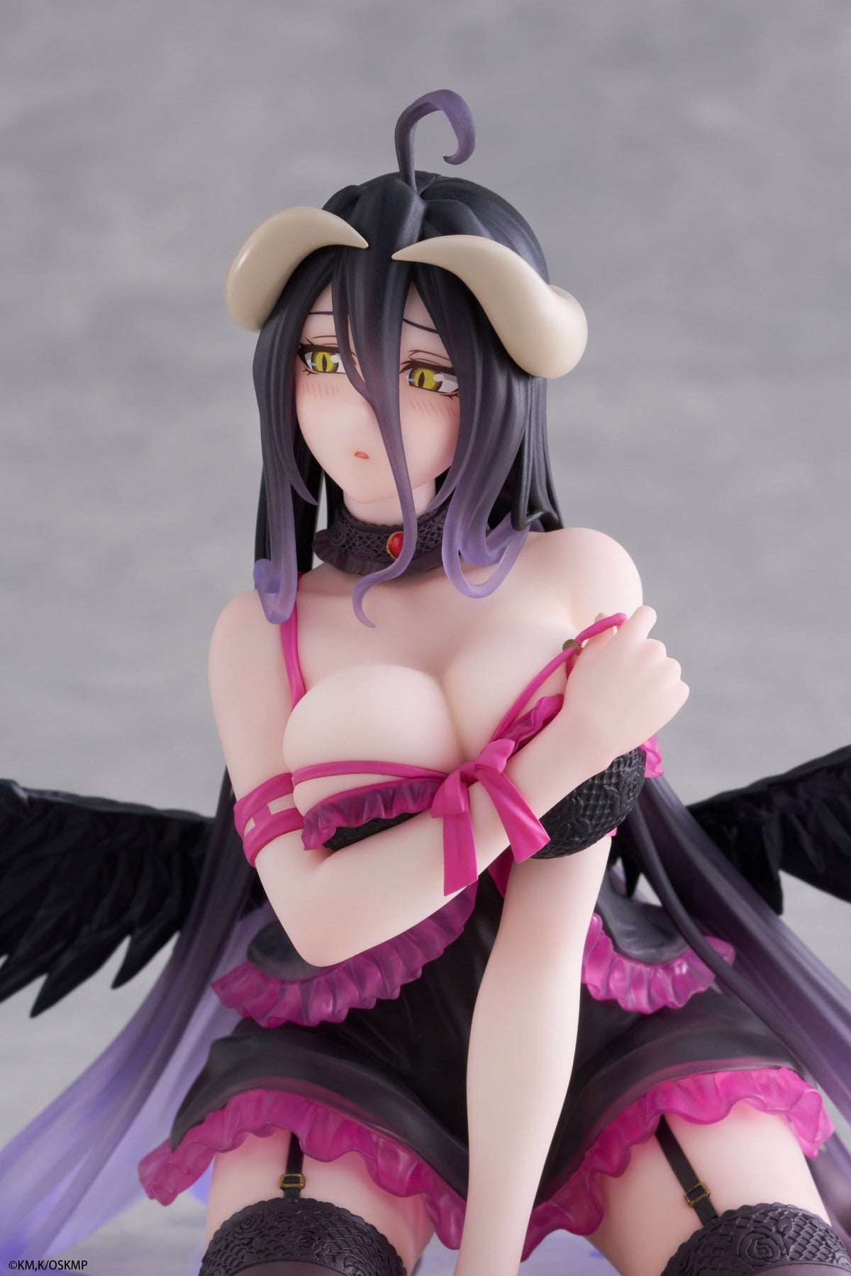 Taito Desktop Cute Overlord Albedo Negligee Ver. PVC Figure (13 cm) - View 4