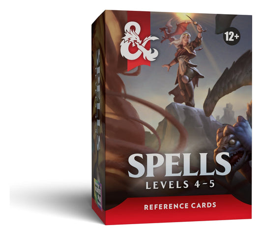 Wizards of the Coast Dungeons and Dragons Spells Levels 4-5 Reference Cards - View 1