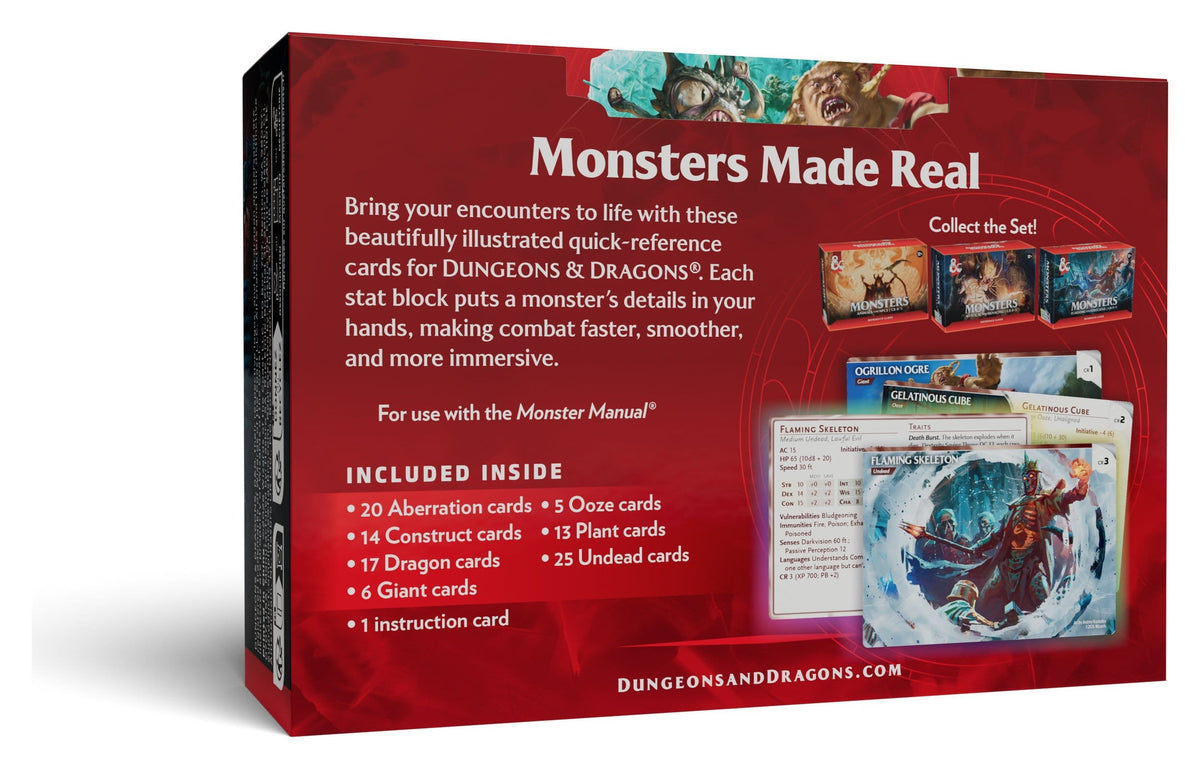 Wizards of the Coast Dungeons and Dragons Monsters Fearsome and Ferocious Reference Cards - View 3