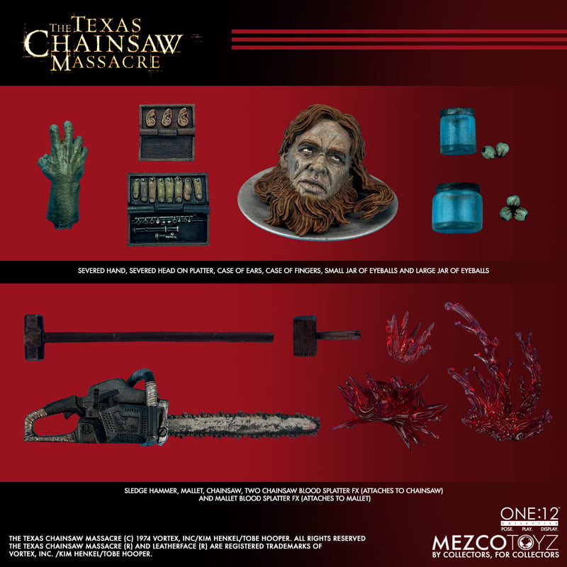 Mezco Toyz One:12 Collective Texas Chainsaw Massacre Leatherface Action Figure (1/12 Scale) - View 3